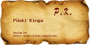 Püski Kinga névjegykártya